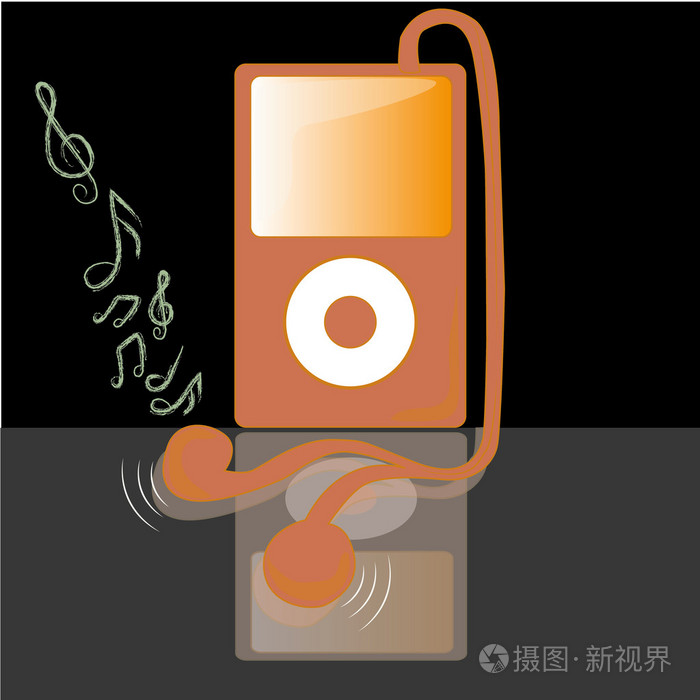 粉红色的 mp3插画-正版商用图片09k1wh-摄图新视界