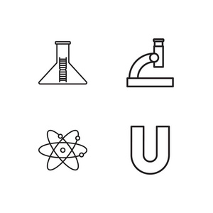 科学简单概述图标集