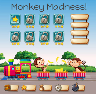 猴子疯狂游戏模板插图