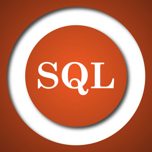 Sql 图标。白色背景上的互联网按钮