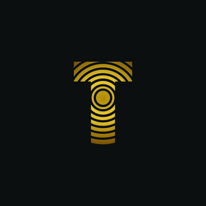 字母 T 标志向量概念设计现代公司背景白色圆圈