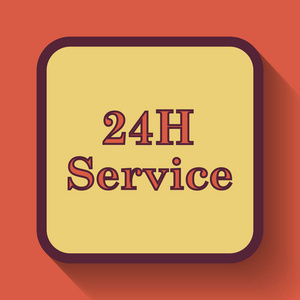 24 小时服务图标