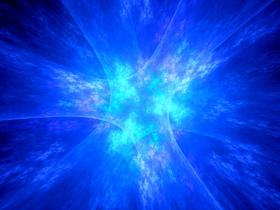 蓝色发光幻想空间爆炸
