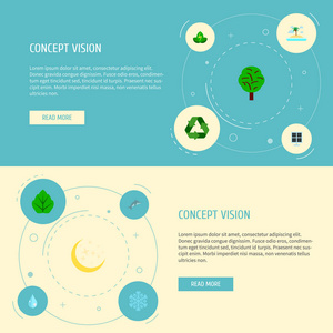 一套生态图标平面式符号与太阳能电池板, 下降, 月光和其他图标为您的 web 移动应用程序徽标设计