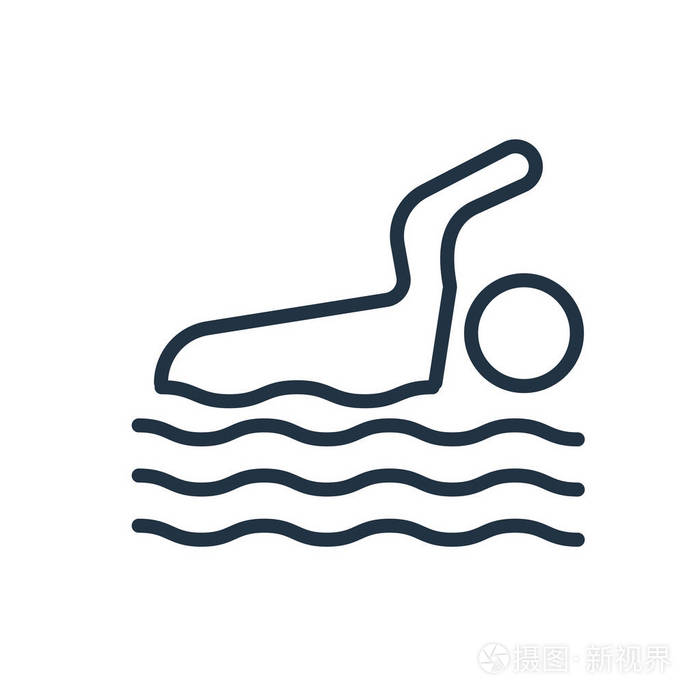 游泳图标矢量隔离在白色背景, 游泳透明标志插画-正版商用图片09khld
