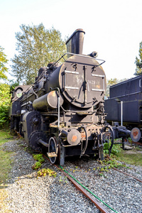 历史奥地利蒸汽引擎在维也纳博物馆 156