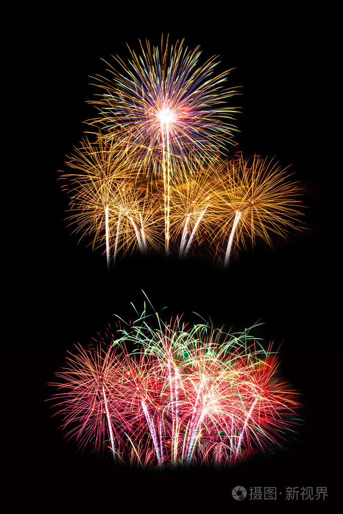 五彩缤纷的烟花灯