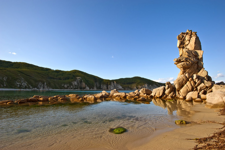 夏天晚上在海滩上