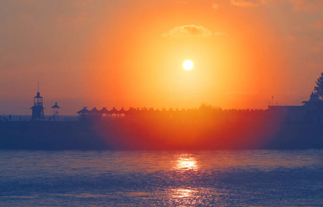 图片背景风景日落在海