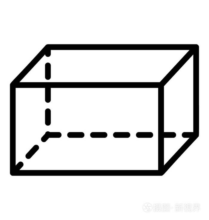 白色背景上的立方体向量图标