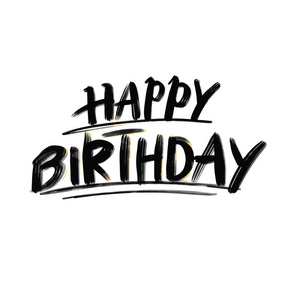 快乐的邮件生日快乐字母.手写邮件.矢量草图照片