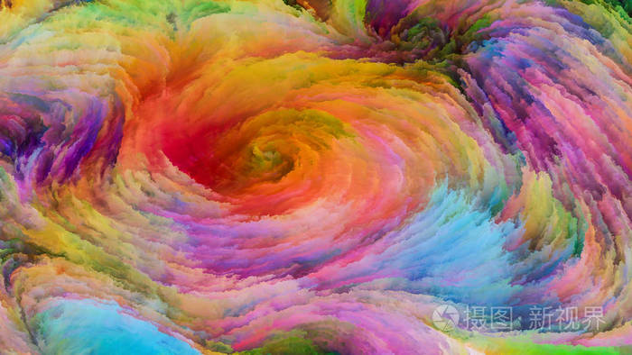 在设计, 创意和想象力的主题上流动的颜料图案的背景组成, 用作屏幕和