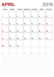 19日历模板图片 19日历模板素材 19日历模板插画 摄图新视界