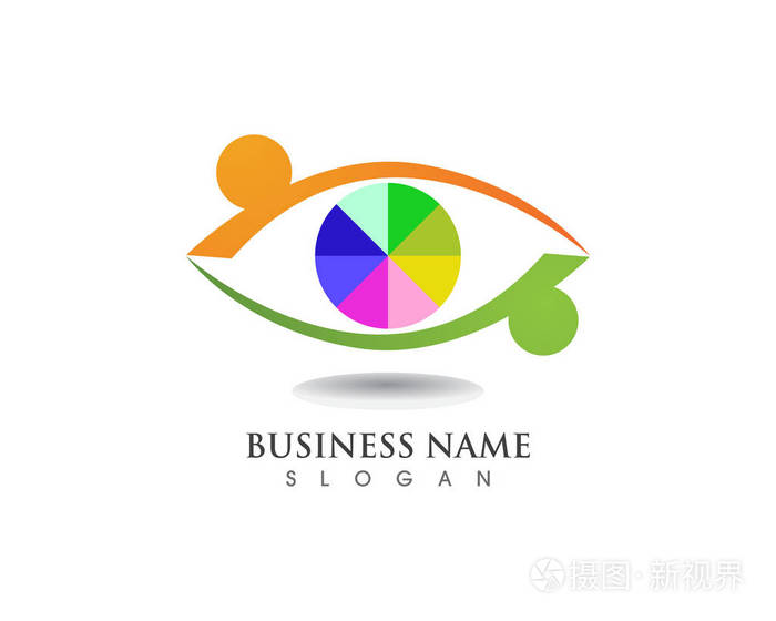 眼睛护理健康标志和符号向量