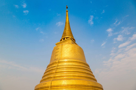 金山宝塔寺, 泰国曼谷黄金山, 夏季照片