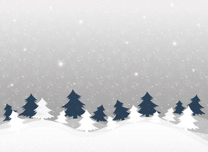 圣诞节背景在晴朗的冬天雪花图案。插图向量 eps10