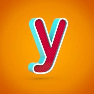 红色字母 y 小写.