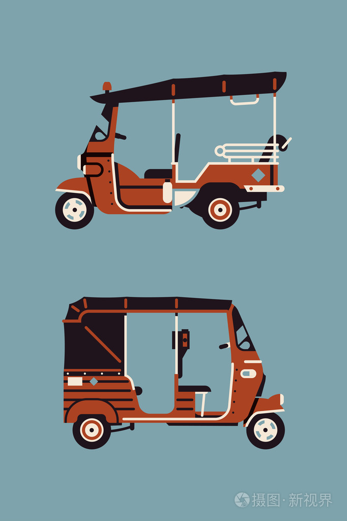 人力车笃笃三轮车