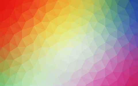 光多色矢量多边形的抽象背景。闪耀的多边形插图, 由三角形组成。网站的多边形设计