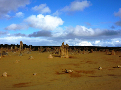 石峰在 Nambung 国家公园