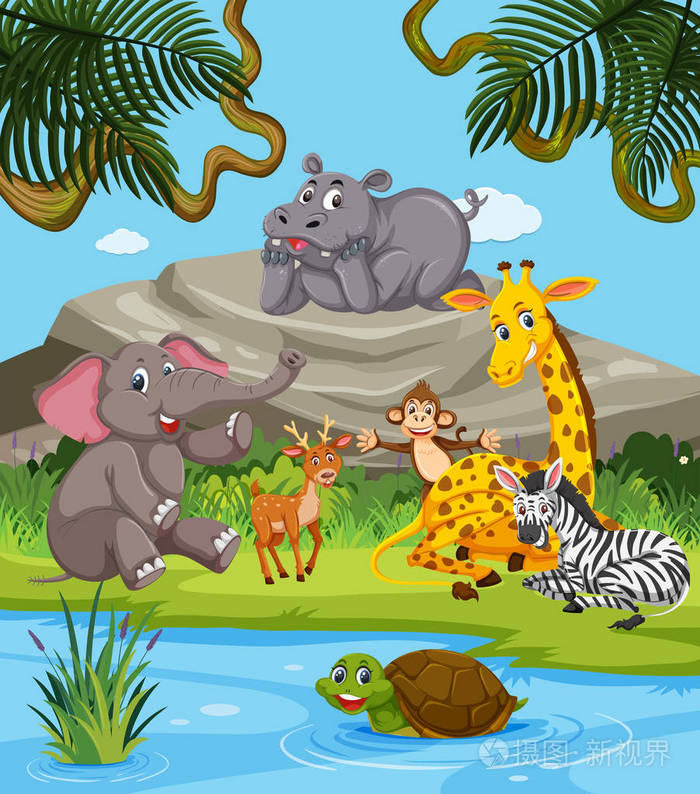 野生动物在自然例证