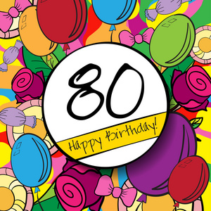 80 生日快乐背景