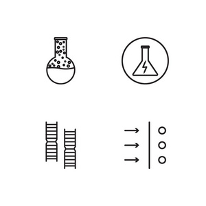 科学简单概述图标集