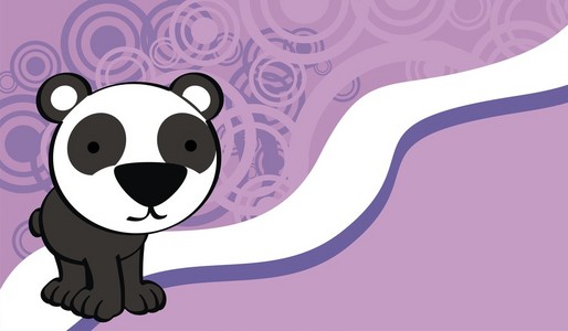 可爱的熊猫卡通背景