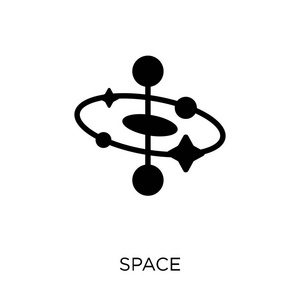 空间图标。天文收藏中的空间符号设计