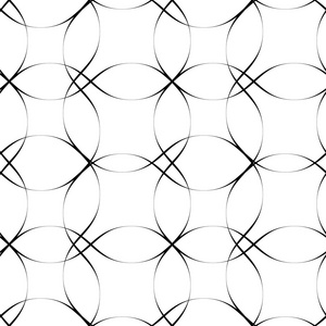 黑色和白色无缝模式波线条样式,抽象黑色照片