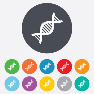 dna 标志图标。脱氧核糖核酸符号