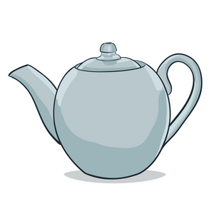 彩绘茶壶