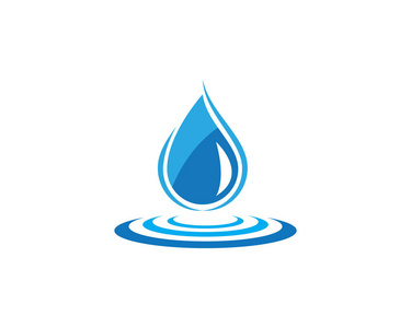 水滴 logo 模板矢量插图设计照片