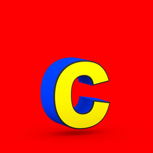 超级英雄字母 c 小写.