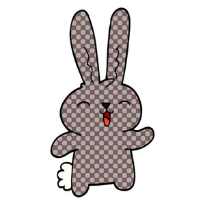 动画片涂鸦快乐兔子