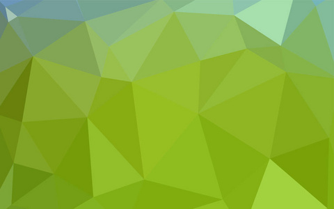 浅绿色矢量抽象多边形背景。带有三角形的彩色抽象插图。网站的多边形设计