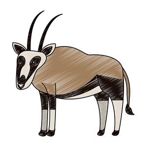 羚羊野生动物涂鸦