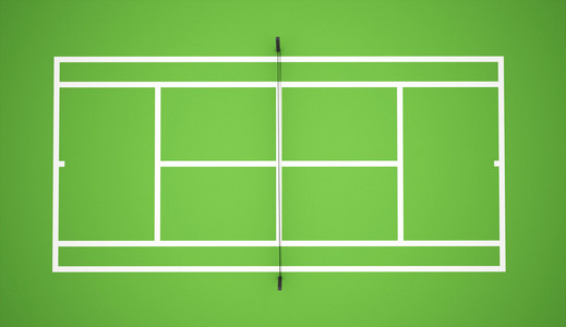 绿色网球场