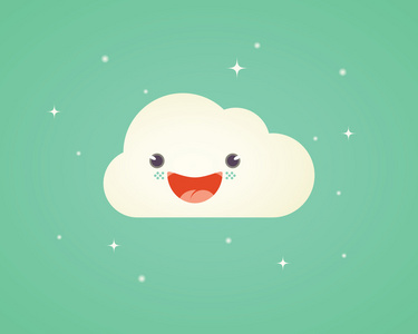 快乐的微笑云照片