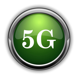 5g 图标。5g. 白色背景下的网站按钮