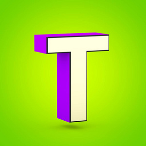 超级英雄字母 t 大写.3d.