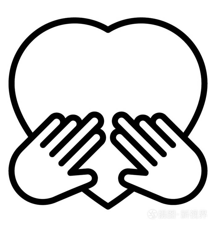 用心的双手表示慈善