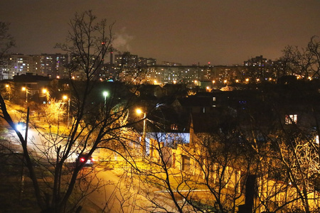 夜景照明的郊区图片