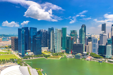 新加坡夏日全景鸟瞰图图片