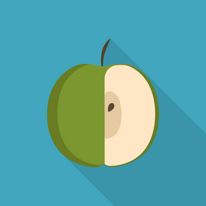 苹果图标一半图片-苹果图标一半素材-苹果图标一半插画-摄图新视界