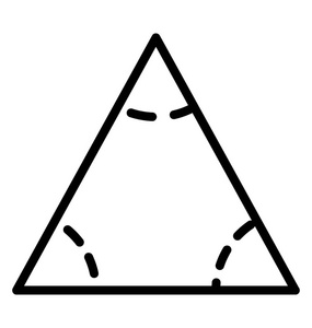 带角度的三角形图标