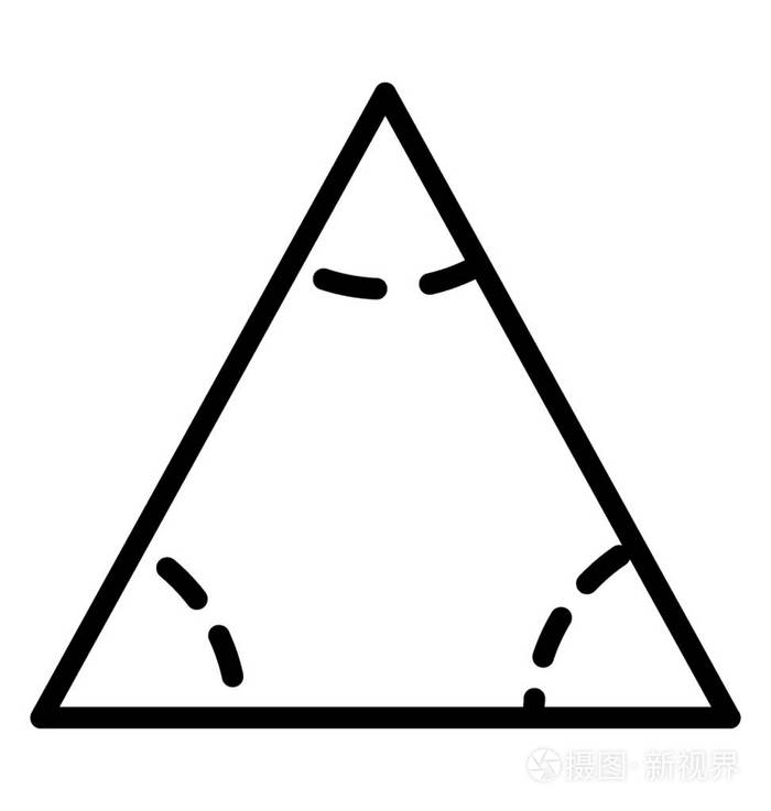 带角度的三角形图标