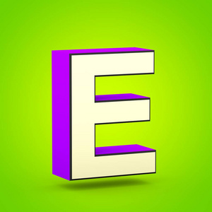 超级英雄字母 e 大写.3d.