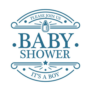 婴儿淋浴男孩会徽