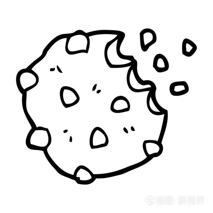 线条画动画片巧克力饼干